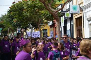 Marcha de escolares por la igualdad en Telde (Foto TA)